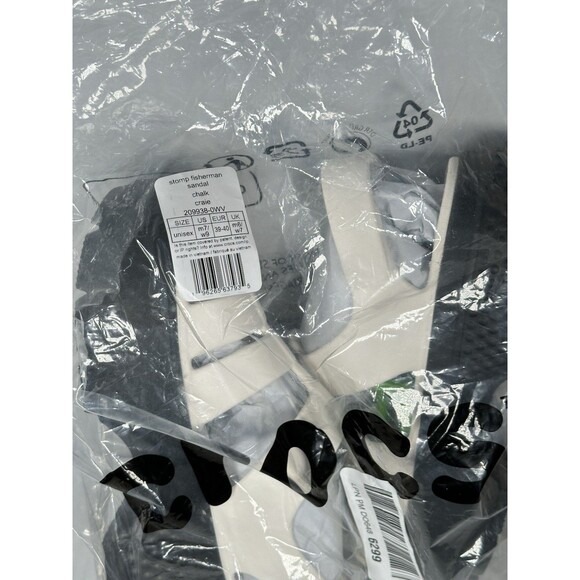 Size 9 Womens Crocs Stomp Fisherman Sandal Chalk White 209938-0WV Unisex NEW - Picture 8 of 8